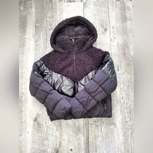 DKNY Sherpa Hood Puffer Coat
